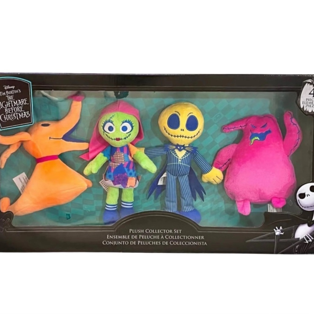 Disney The Nightmare Before Christmas Plush Collector Set (Neon/Blacklight)